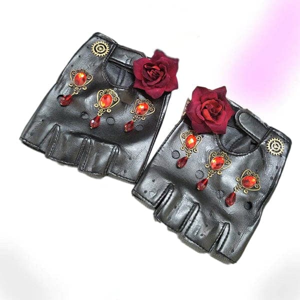 Punk Love Leather Gloves