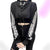 Reflective Cropped Chained Hoodie