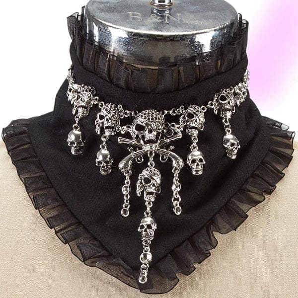 Pirate Skull Detachable Neck Collar