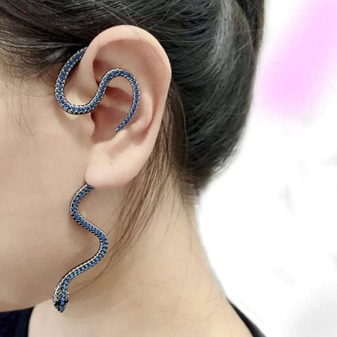 Medusa Rhinestone Snake Earrings