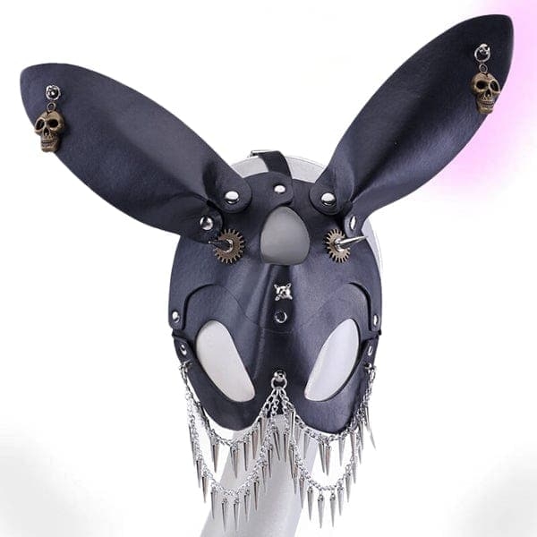 Black Rabbit Leather Steampunk Mask