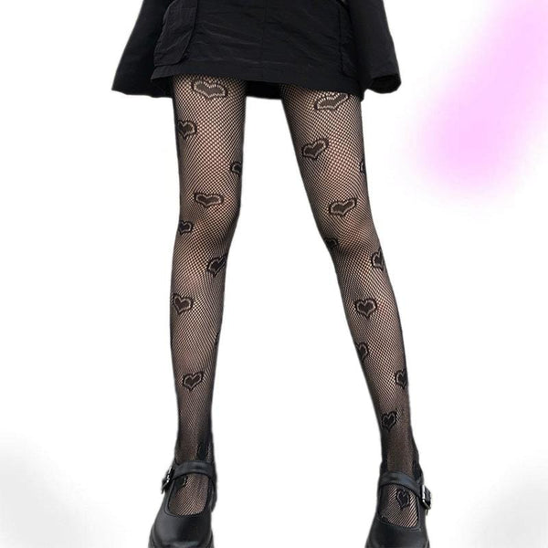 Black Hearts Gothic Tights