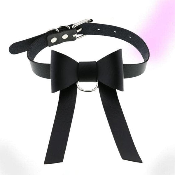 Bowknot Leather Choker