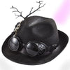 Devon Steampunk Black Hat with Goggles