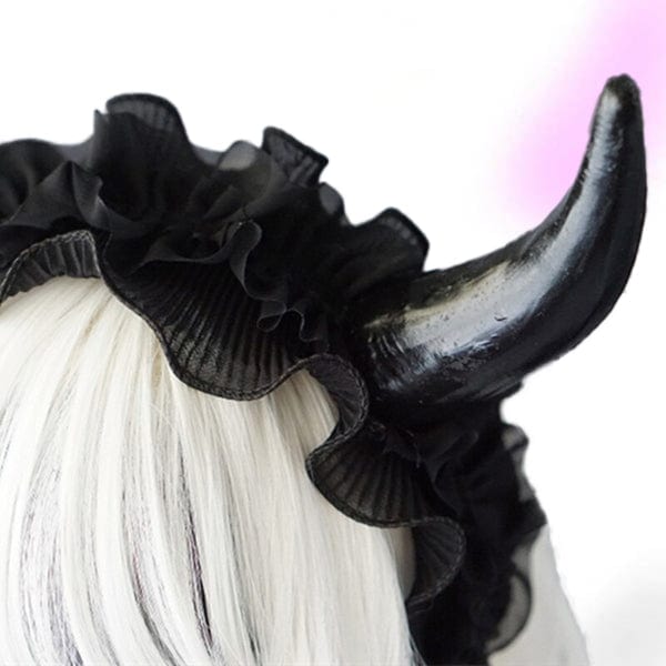 Devil Maiden Horn Ruffled Headband