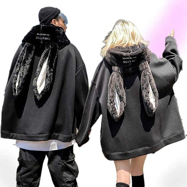 Gothic Rabbit Couple Hoodie