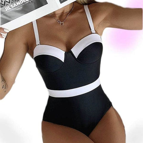 Becka Color Block Swimsuit