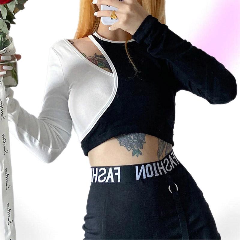 Holstein Patch Gothic Crop Top