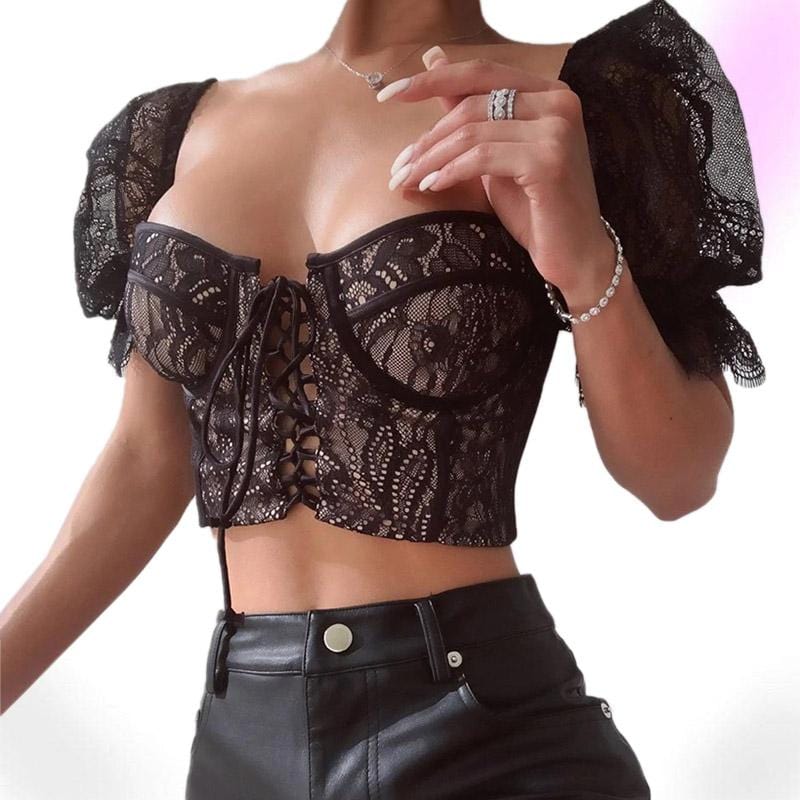 Classy Moon Flower Crop Top