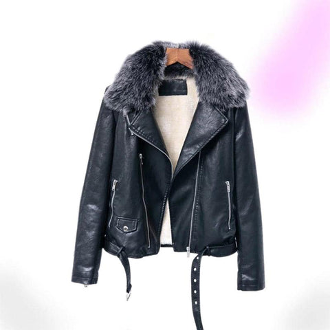 Faux Leather Winter Gothic Coat