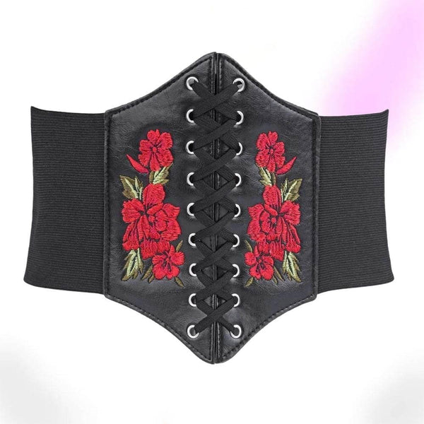 Brutal Bloom Black Corset Belt