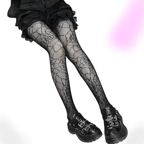 Flashy Black Gothic Tights