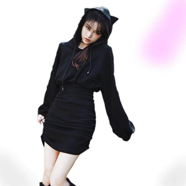 Kawaii Slim Dress Hoodie