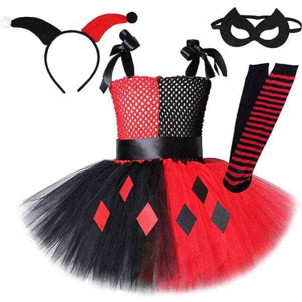 Harley Quinn Inspired Girls Tutu Dress