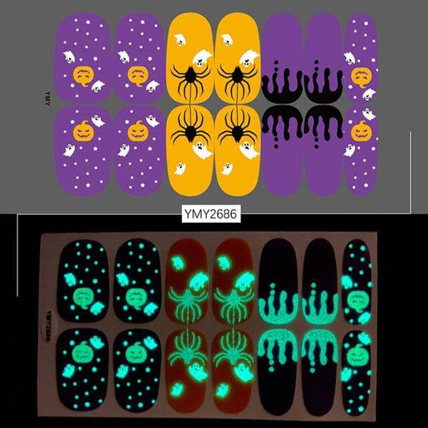 Spooktacular Glow In The Dark Nail Stickers