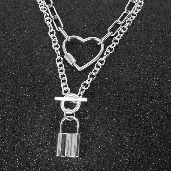 Carabiner Layered Chain Necklaces