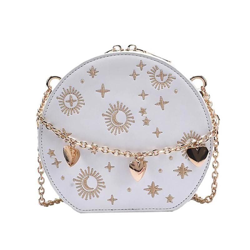 Heart decor star embroidered best sale crossbody bag