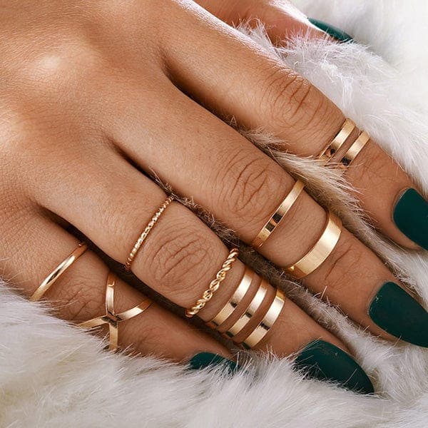 Bohemian Edgy Ring Sets