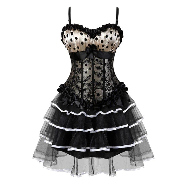 Polka Dot Overbust Corset Dress