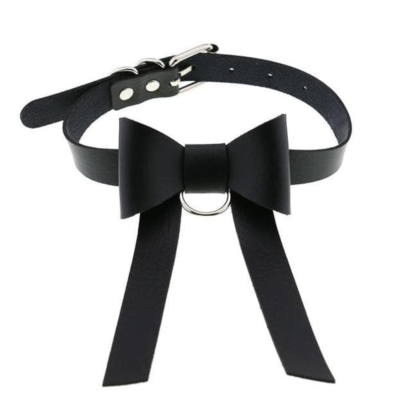 Bowknot Leather Choker