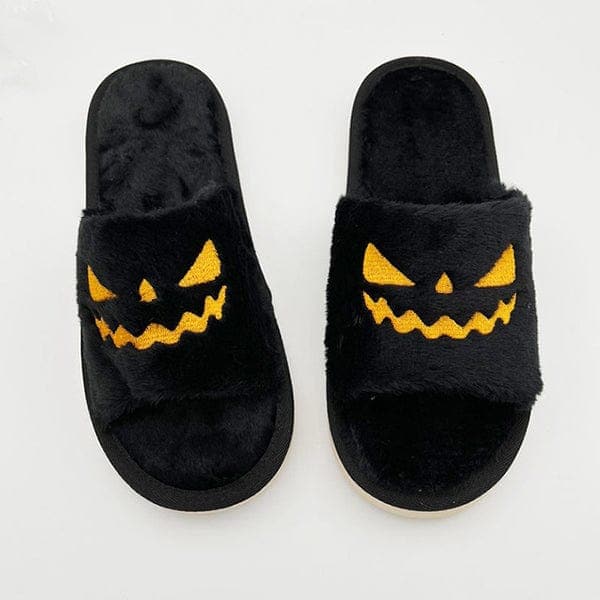 Haunted Pumpkin House Slippers