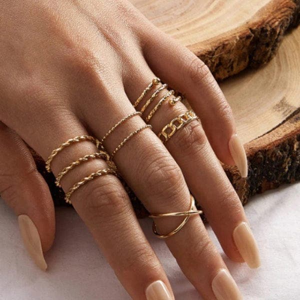 Bohemian Edgy Ring Sets