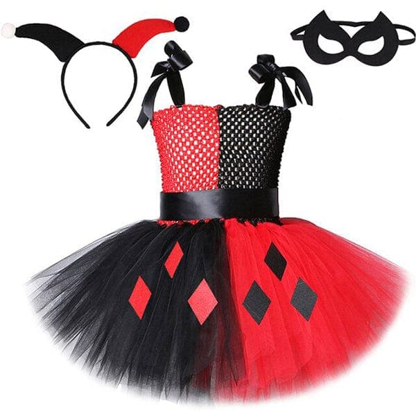 Harley Quinn Inspired Girls Tutu Dress