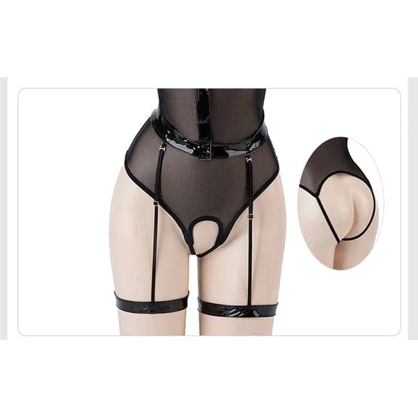 Sheer Black Police Costume Lingerie