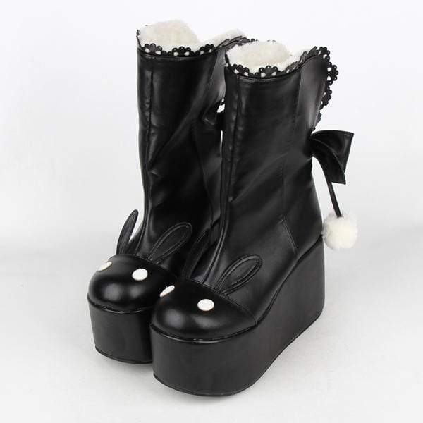 B&W Bunny Toe Shoes