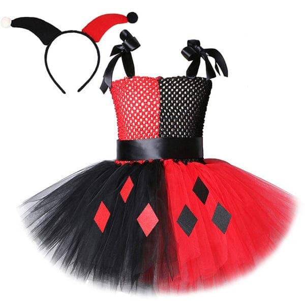 Harley Quinn Inspired Girls Tutu Dress