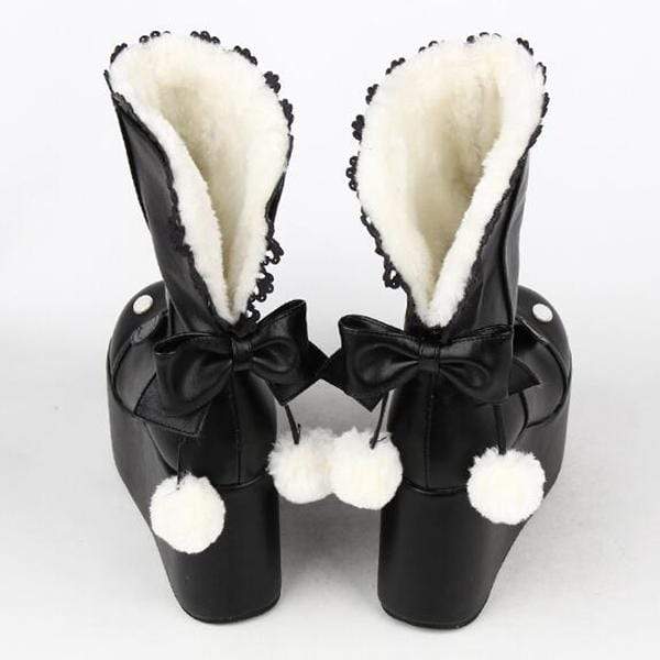 B&W Bunny Toe Shoes