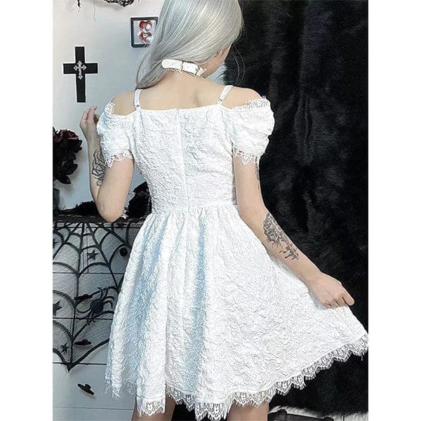 Gothic Spider Web Lace Dress