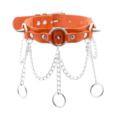 Chain of Guilt Leather Choker