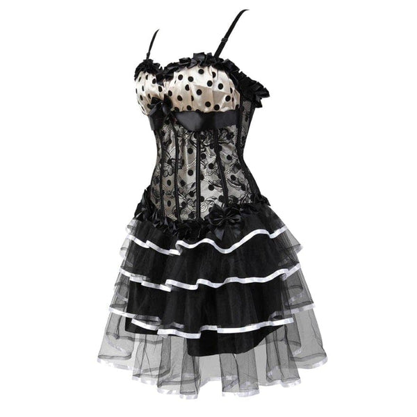 Polka Dot Overbust Corset Dress