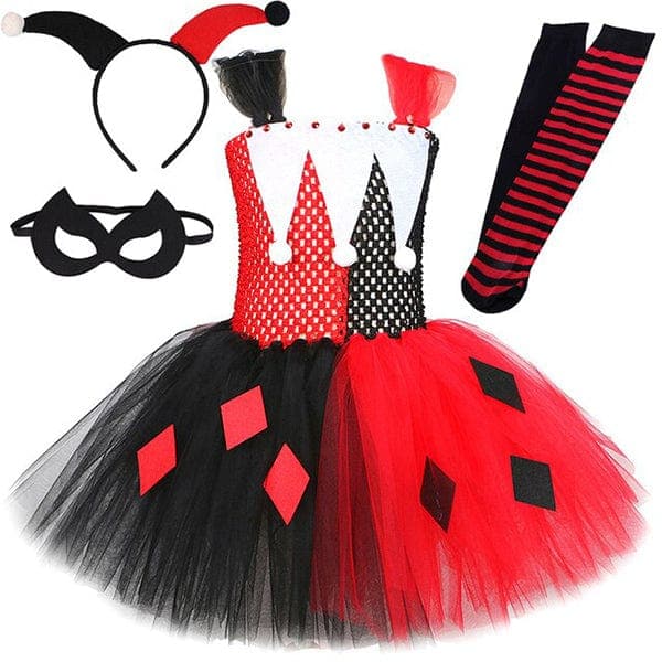 Harley Quinn Inspired Girls Tutu Dress