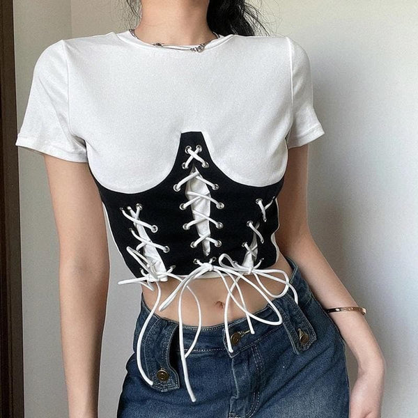 Noire Corset Tshirt