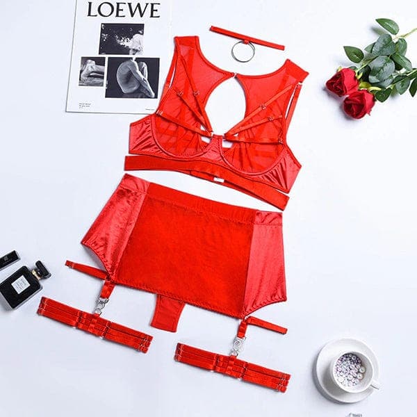Evie Mesh Lingerie Set