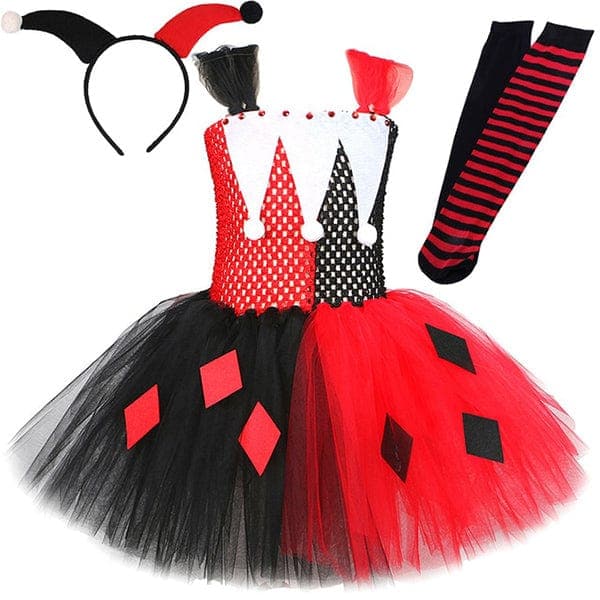 Harley Quinn Inspired Girls Tutu Dress