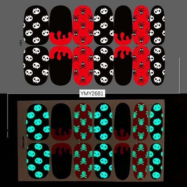 Spooktacular Glow In The Dark Nail Stickers