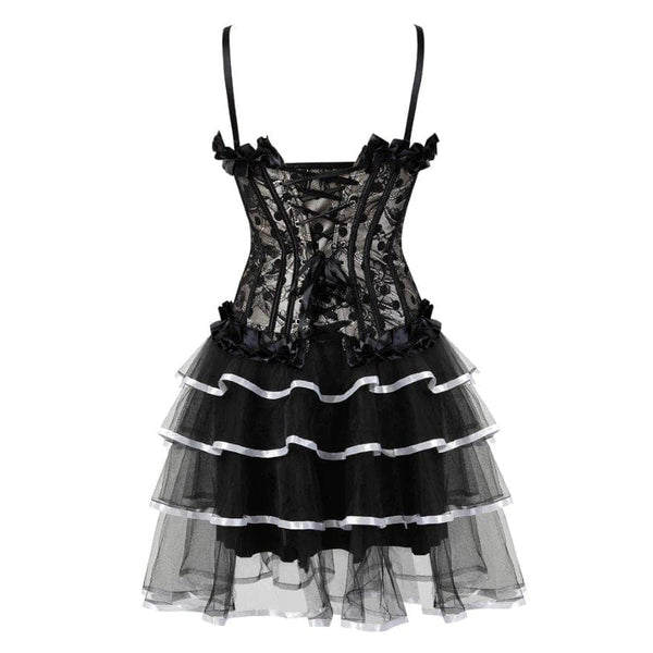 Polka Dot Overbust Corset Dress