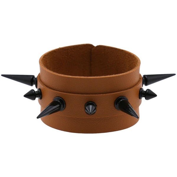 Punk Spike Leather Bracelet