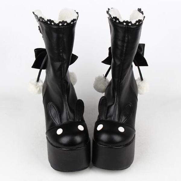 B&W Bunny Toe Shoes