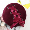 Cute Lace-up Wool Beret