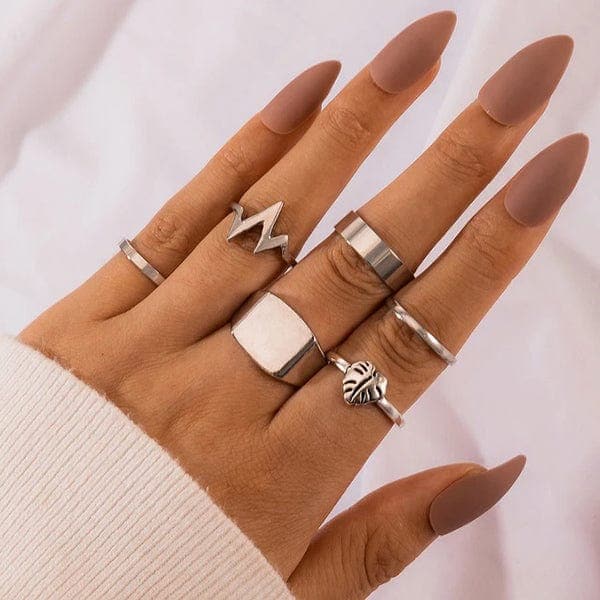 Bohemian Edgy Ring Sets