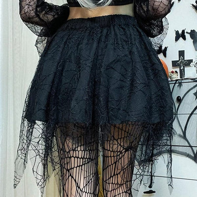 Web of Darkness Mini Skirt