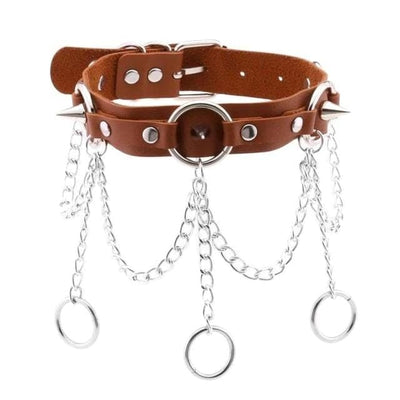 Chain of Guilt Leather Choker