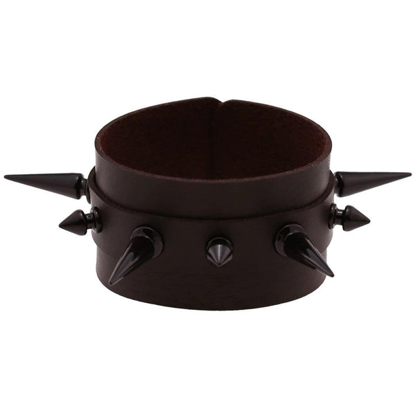 Punk Spike Leather Bracelet