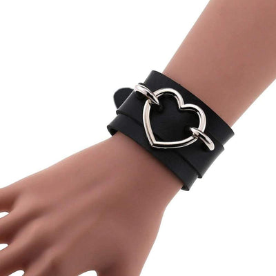 Gothic Locked Heart Bracelet