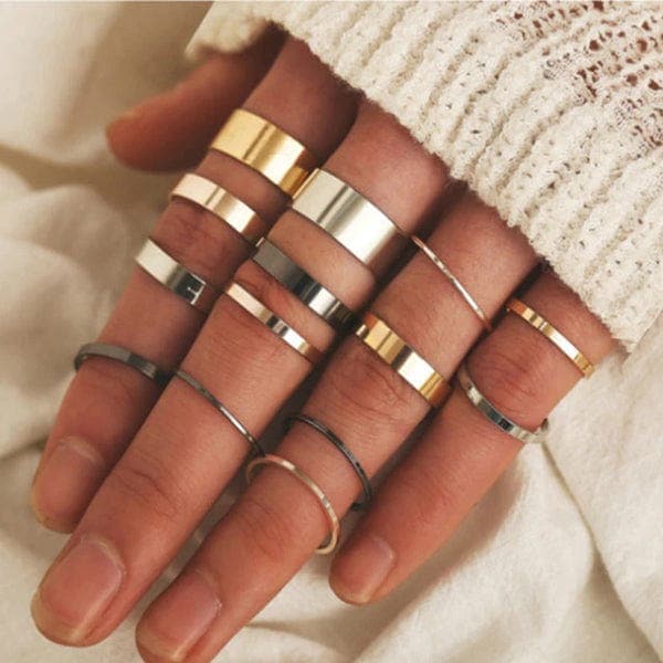 Bohemian Edgy Ring Sets