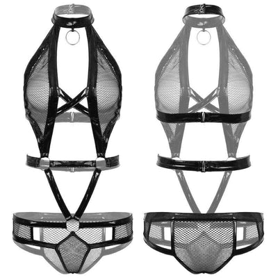 Venus Wet Look Leather Lingerie